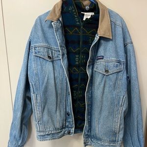 Vintage Mens 90s Columbia Denim Jacket w/ Vest